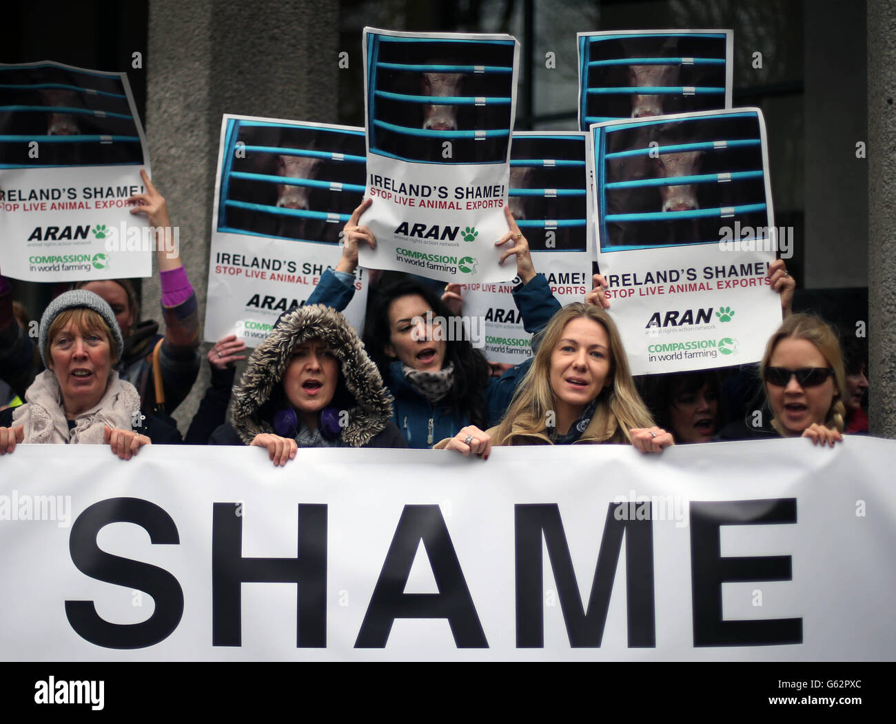 Animal Rights Action Network protest Stock Photo - Alamy