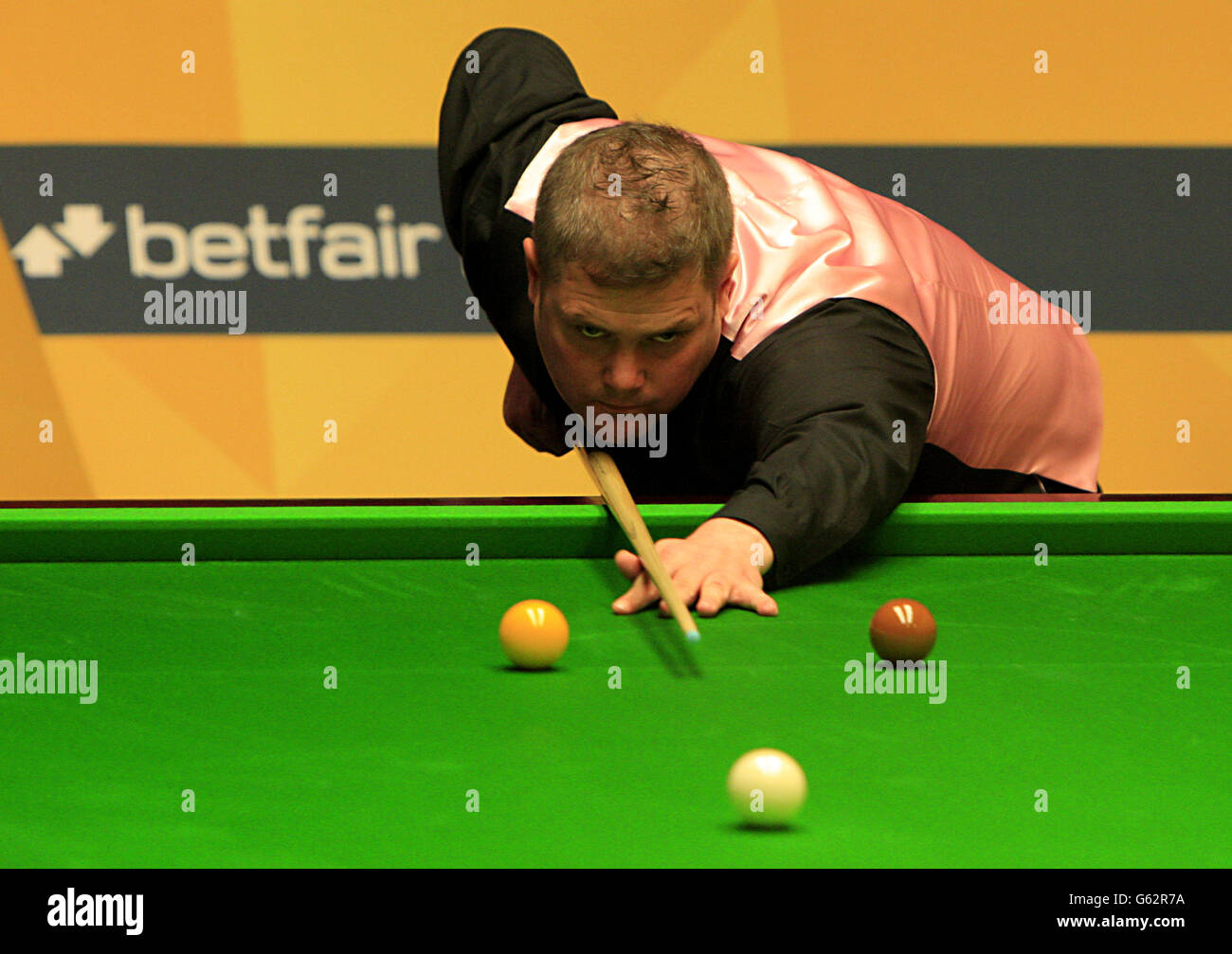 Robert Milkins during his first round match against Neil Robertson during the Betfair World Championships at the Crucible, Sheffield. Stock Photo