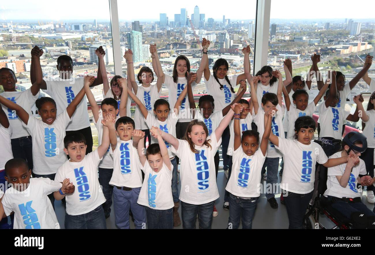 Kaos perform during the Big Lottery Fund's celebration at the Queen