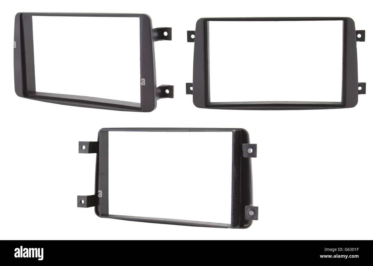 Car double DIN navigation frame Stock Photo