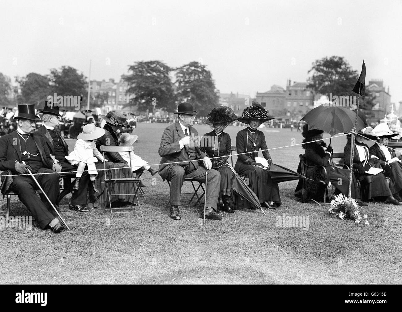 Lifestyle and Leisure - Richmond Horse Show - 1910. The Duke and Duchess of Beaufort at Richmond Horse Show. Stock Photo