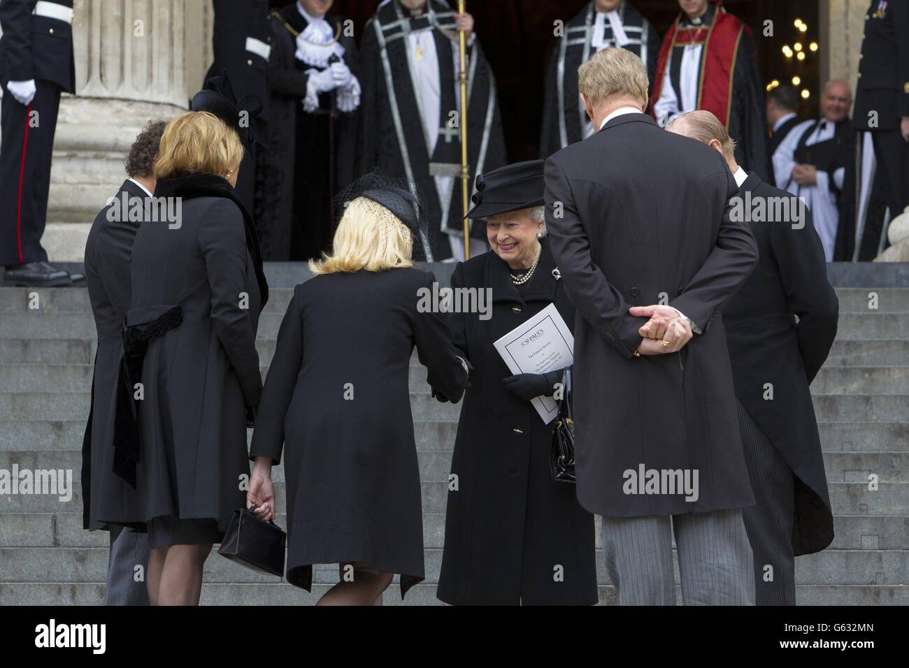 Baroness Thatcher funeral Stock Photo Alamy