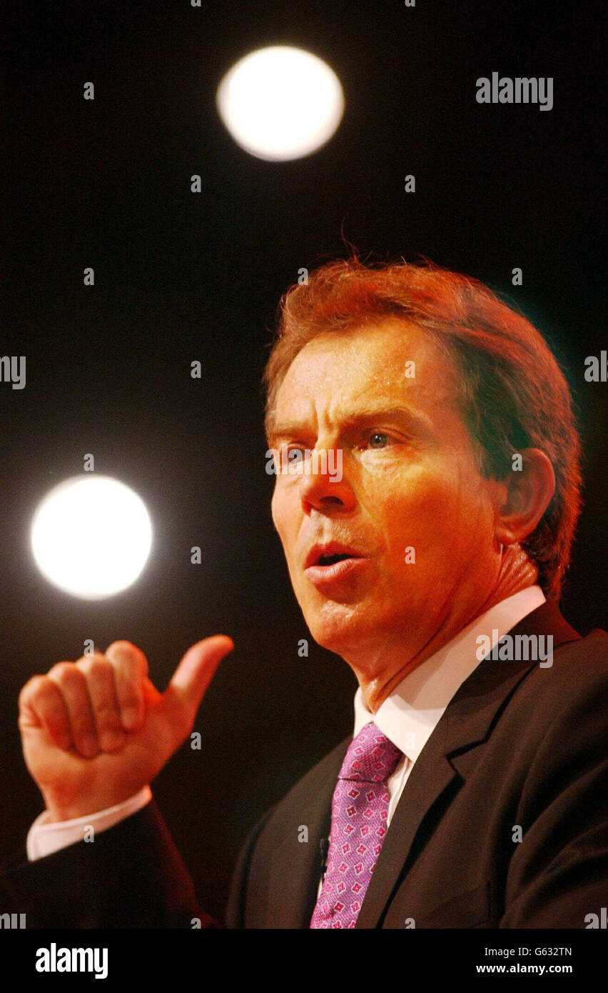 Tony Blair conference speech Stock Photo - Alamy