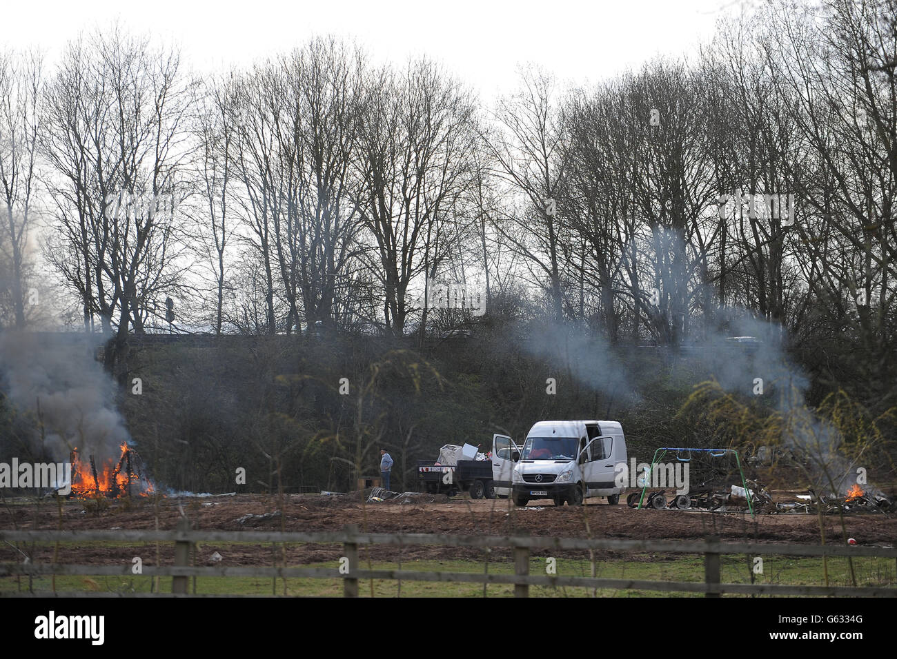 The last gypsy family living on an illegal camp on Eaves Green Lane