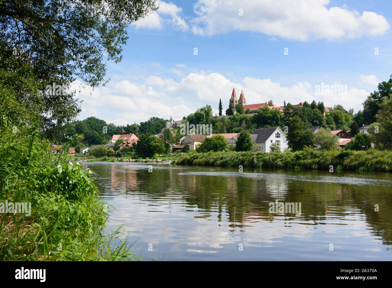 river Regen, Reichenbach Monastery, Reichenbach (Landkreis Cham), Germany, Bayern, Bavaria, Oberpfalz, Upper Palatinate Stock Photo