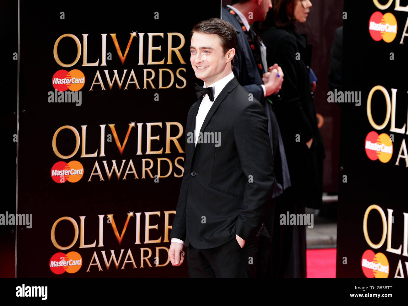 Daniel radcliffe arrives at the olivier awards 2013 hires stock