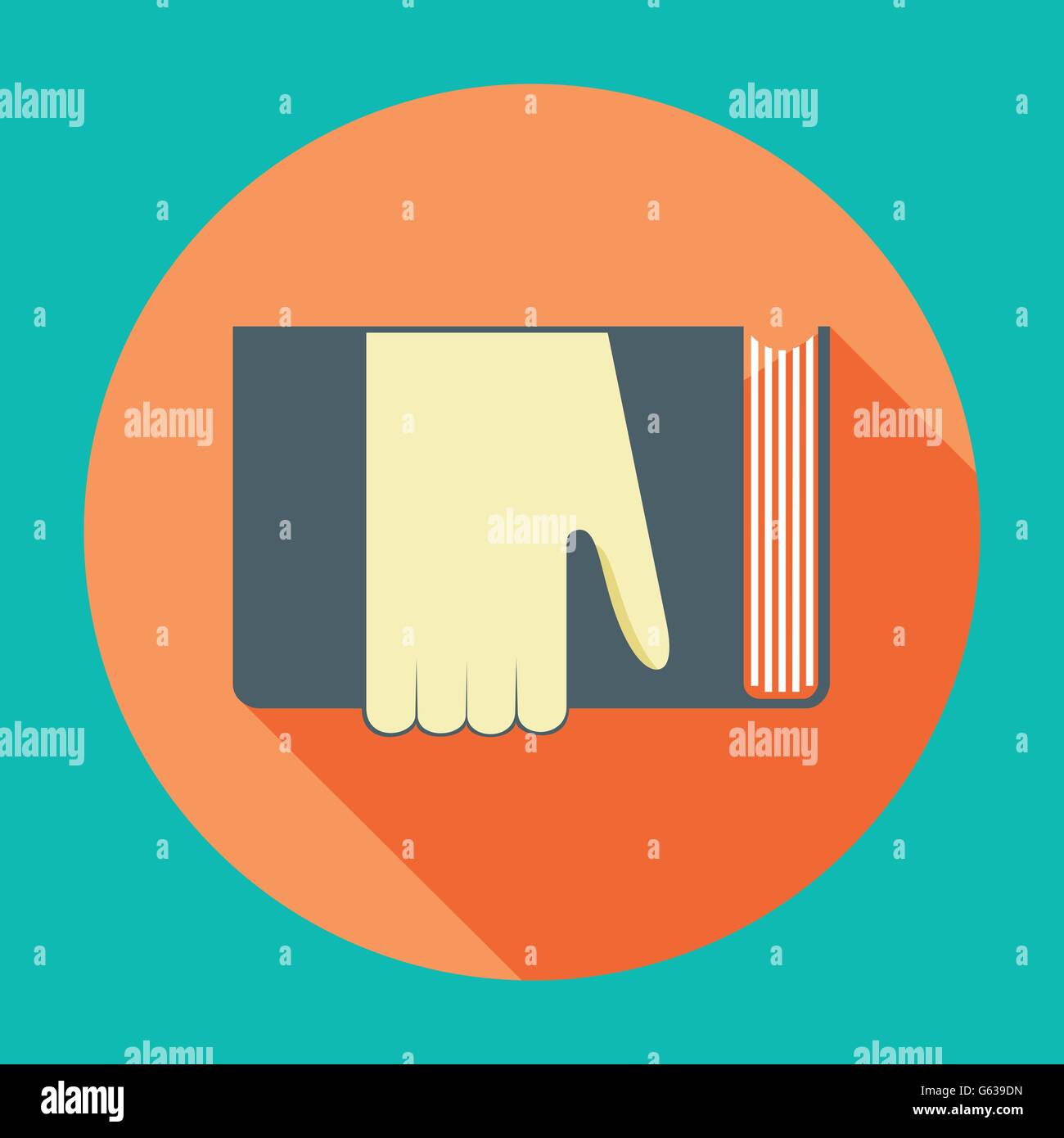 Hand with book. Knowledge, education flat concept Stock Vector Image ...