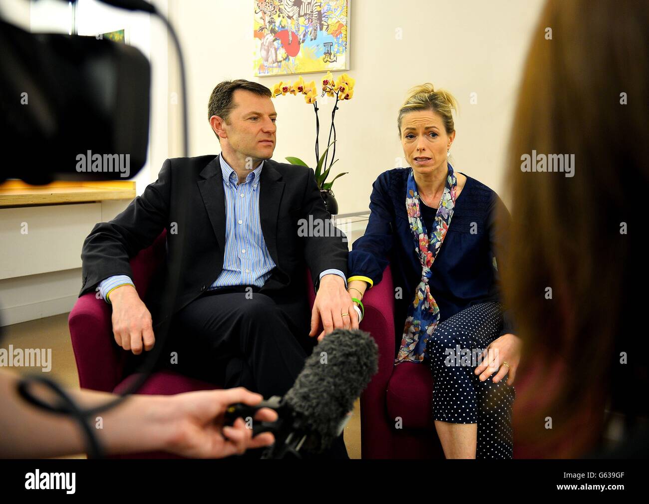 Kate and Gerry McCann, parents of missing Madeleine McCann, give an