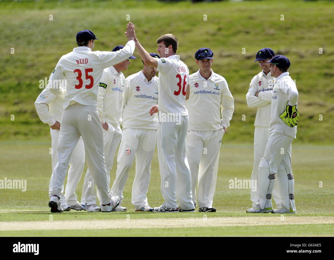 Cricket - LV County Chamionship - Division Two - Day One - Glamorgan v Lancashire - Colwyn Bay Cricket Club Stock Photo