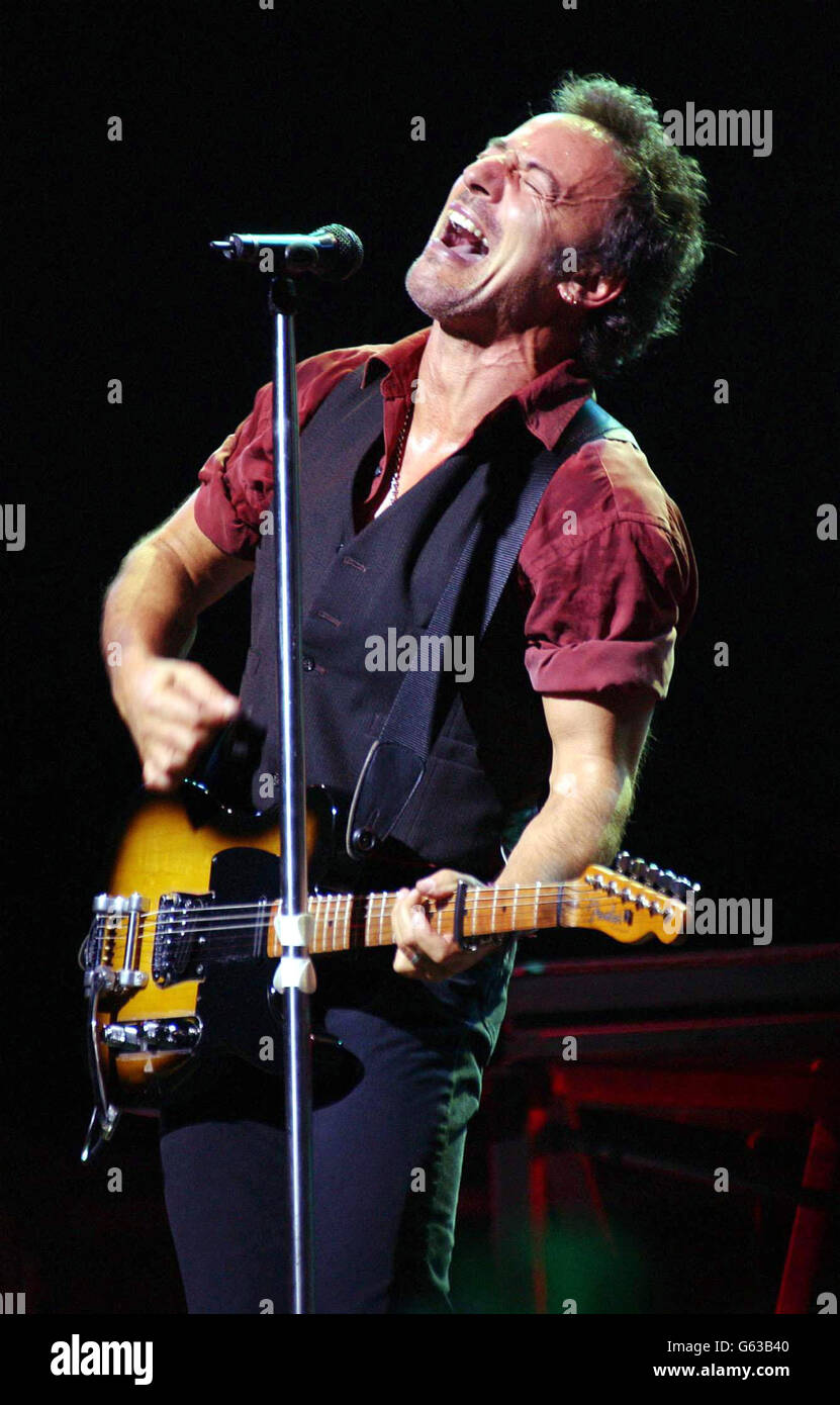 Bruce Springsteen concert Stock Photo Alamy