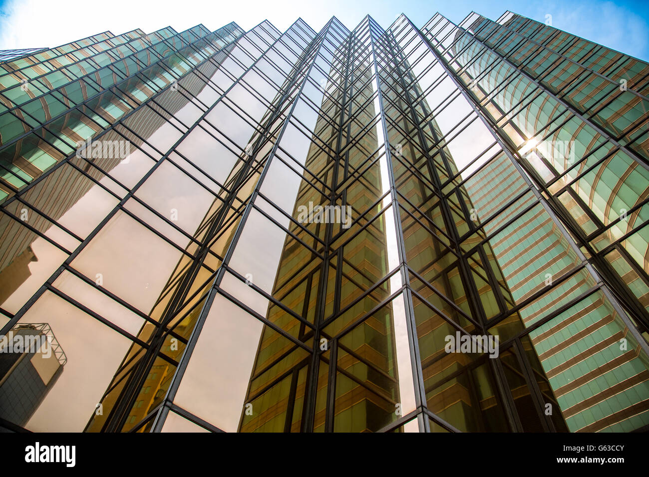 Modern Commercial Building in Golden Color Stock Photo - Alamy