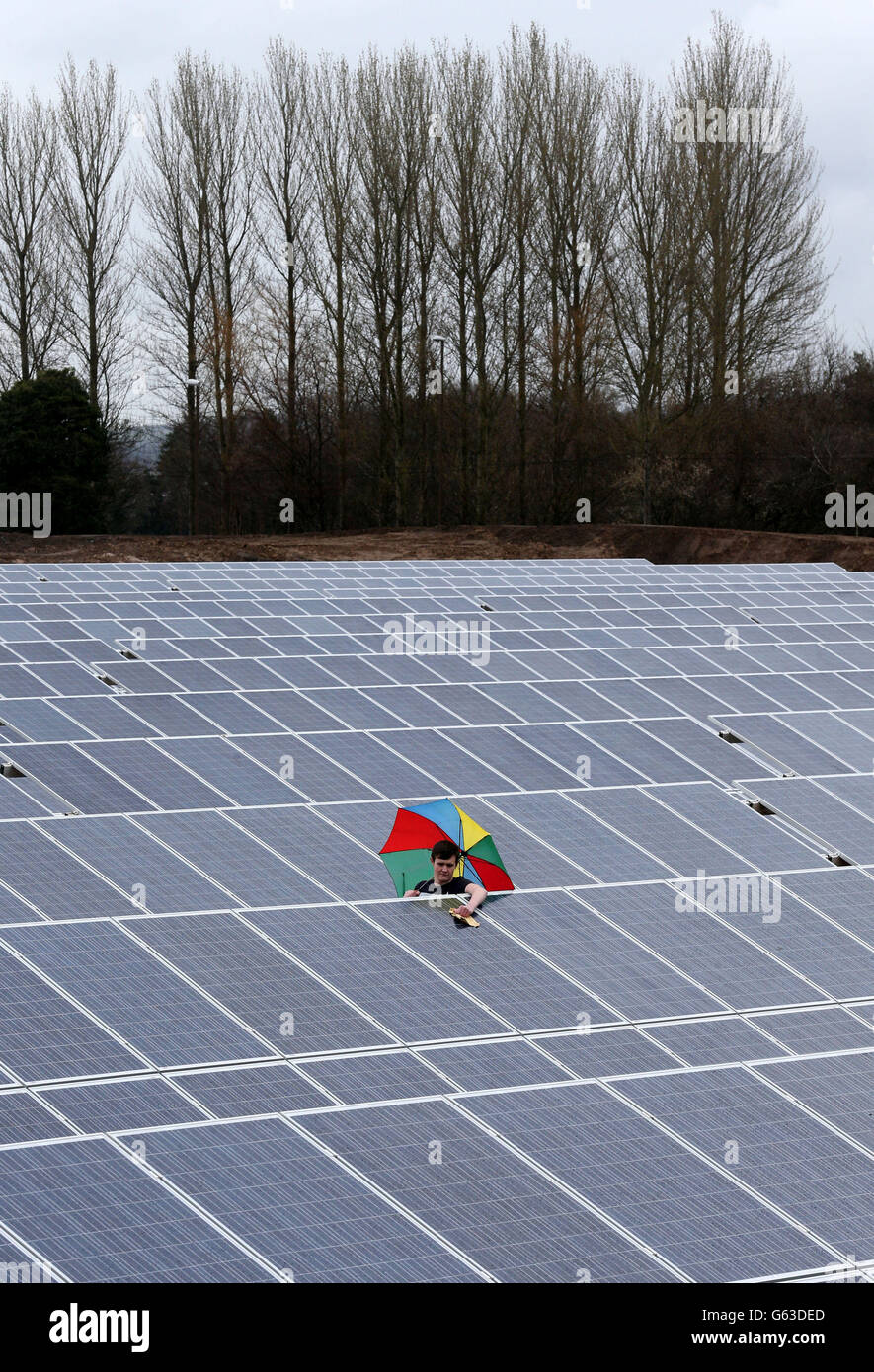 s first ever solar meadow opens Stock Photo