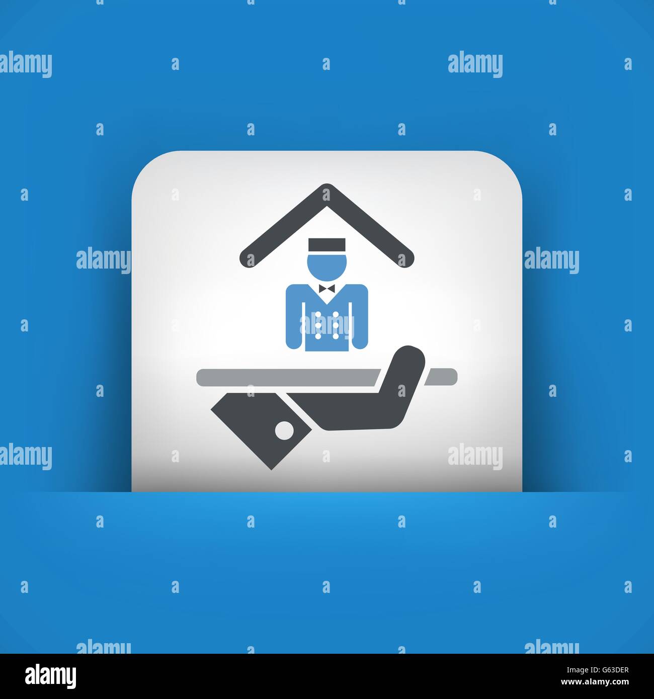 Hotel icon. Porter service. Stock Vector