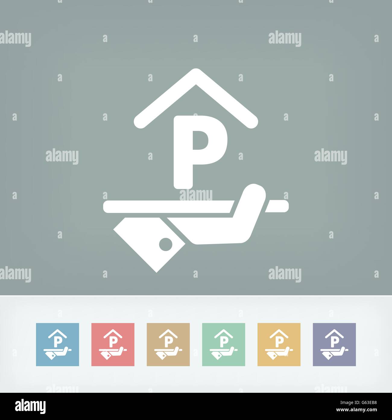 Hotel icon. Parking. Stock Vector