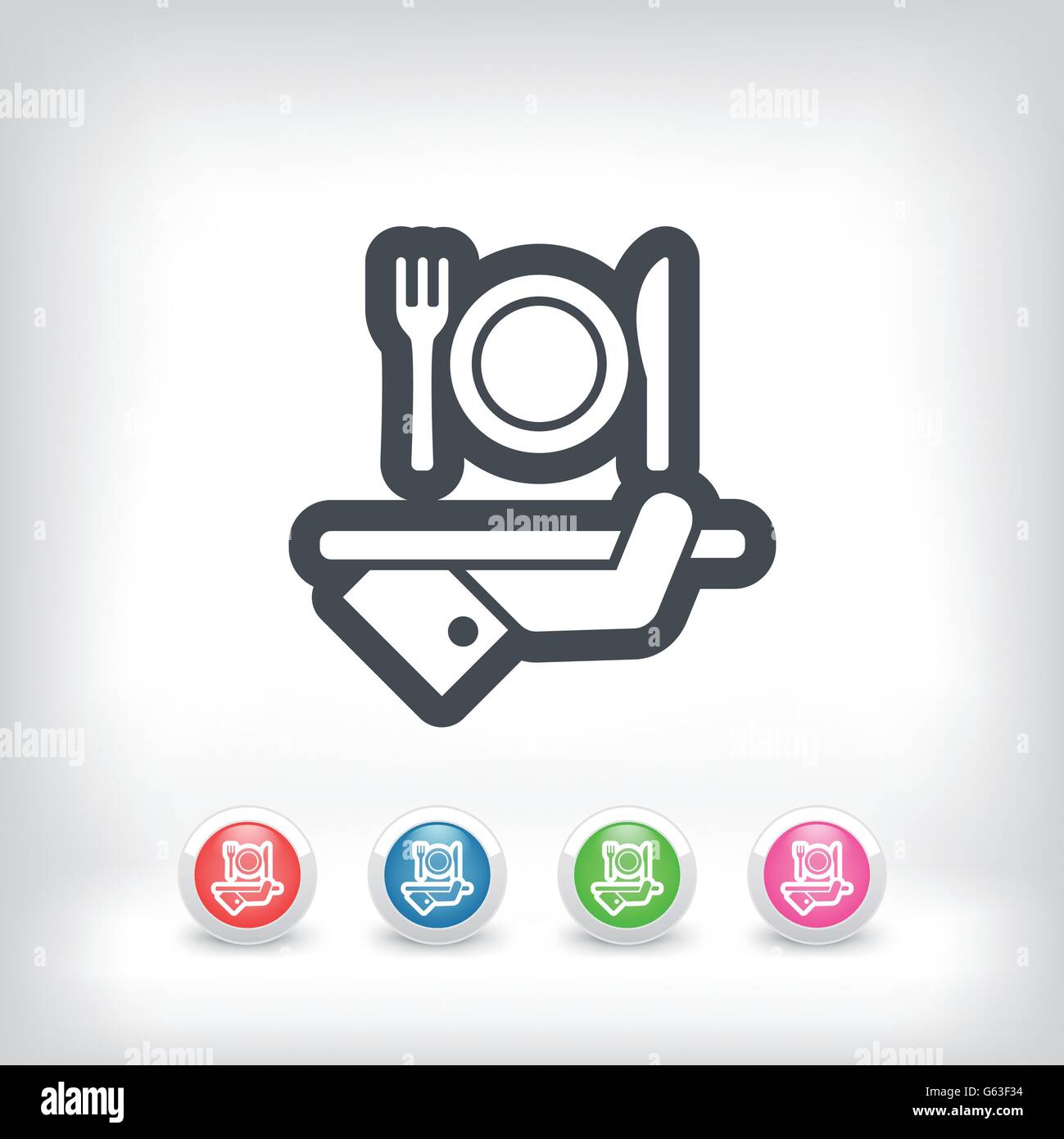 Hotel icons. Food. Stock Vector