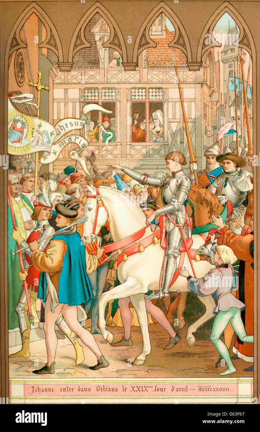 Entry of Joan of Arc to Orleans - Jeanne D'Arc Stock Photo