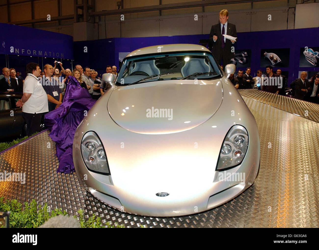 TVR's new Tamora 350C becomes the centre of attention after its launch at the British International Motor Show, NEC. Stock Photo