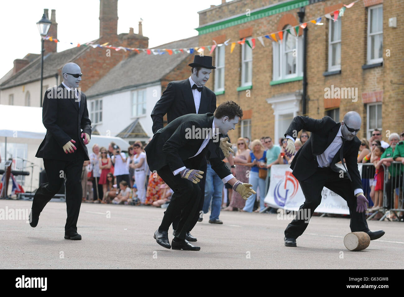Stilton Cheese Rolling competition Stock Photo Alamy