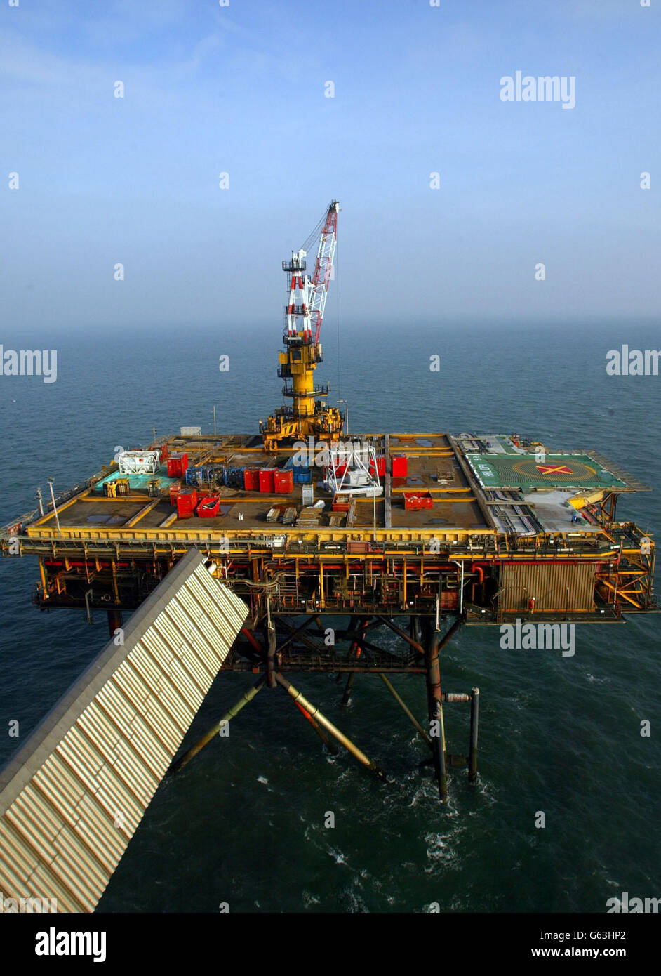 The British Gas Central processing complex located on the South ...