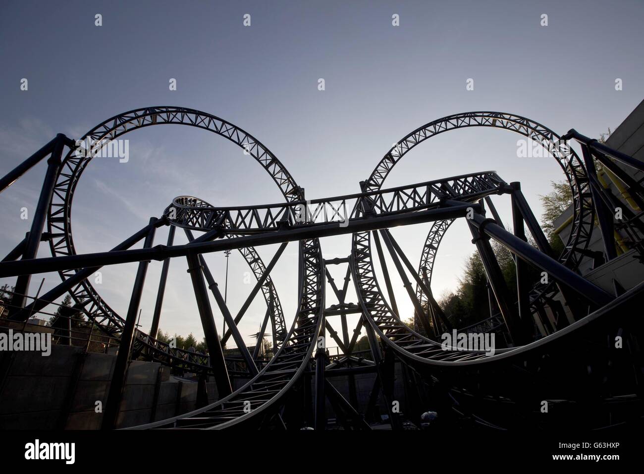 The Smiler at Alton Towers Stock Photo - Alamy