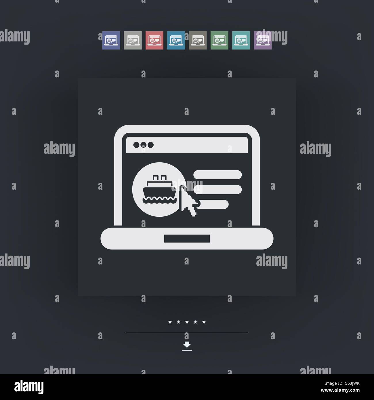 Web boat booking Stock Vector
