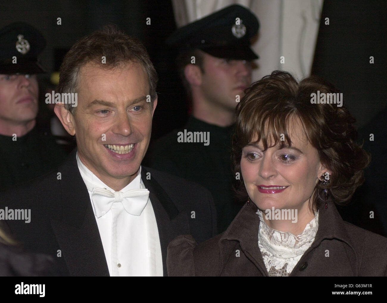 The wife of prime minister tony blair arrives hi-res stock photography