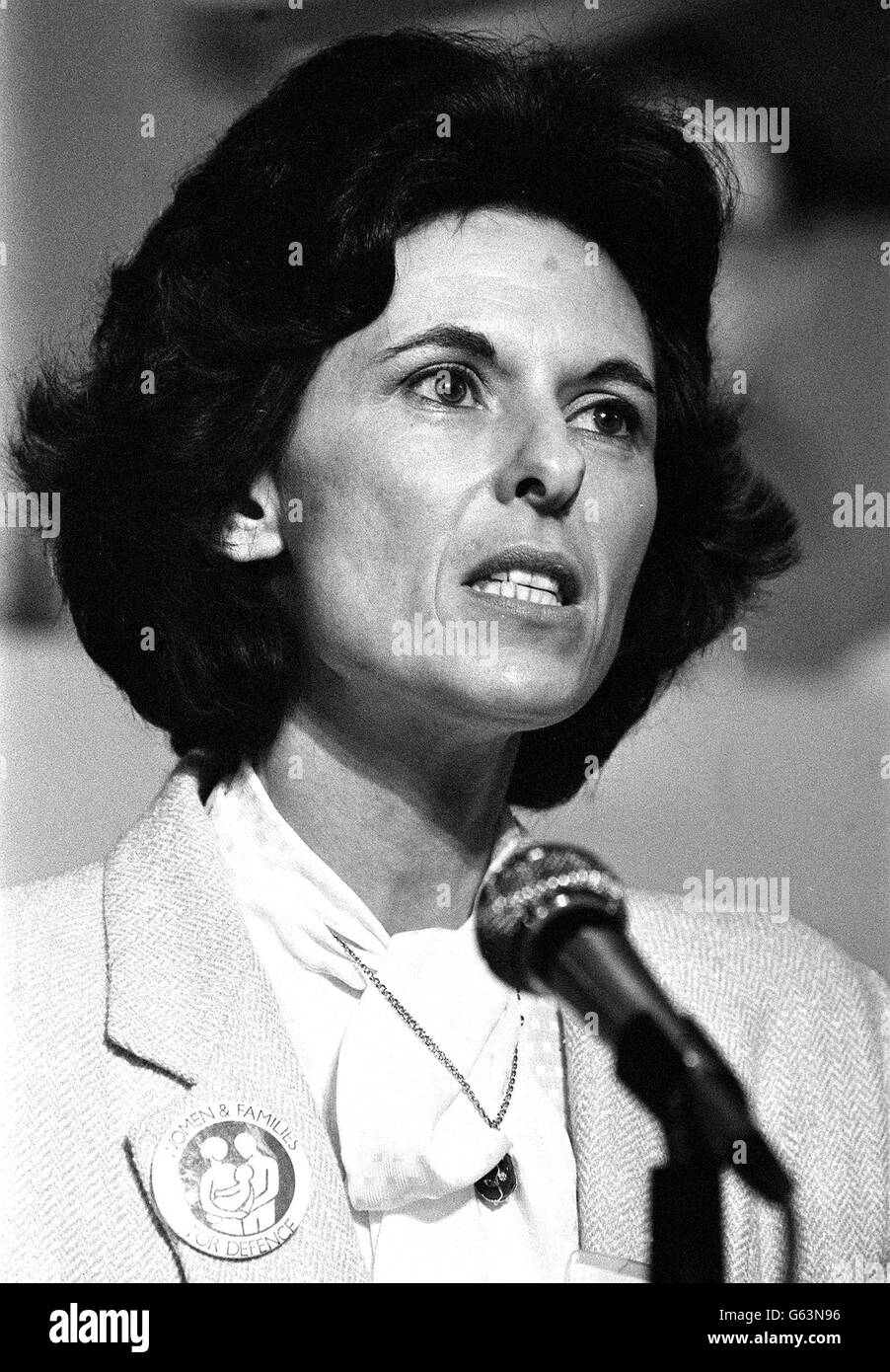 Fleet street columnist Lady Olga Maitland, during her Defence address