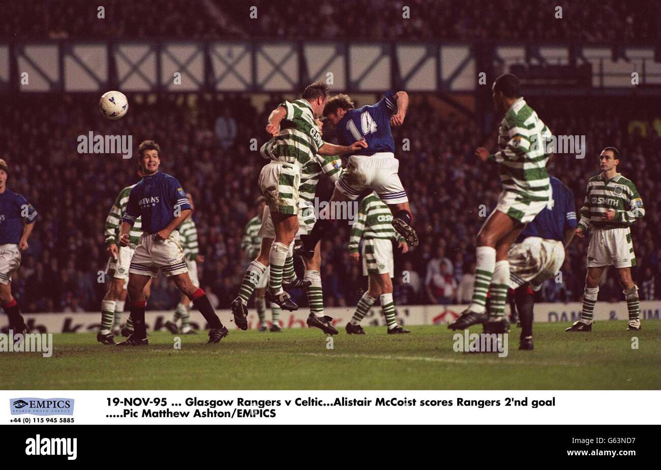 19NOV95, Glasgow Rangers v Celtic, Alistair Mc Coist scores Ranger