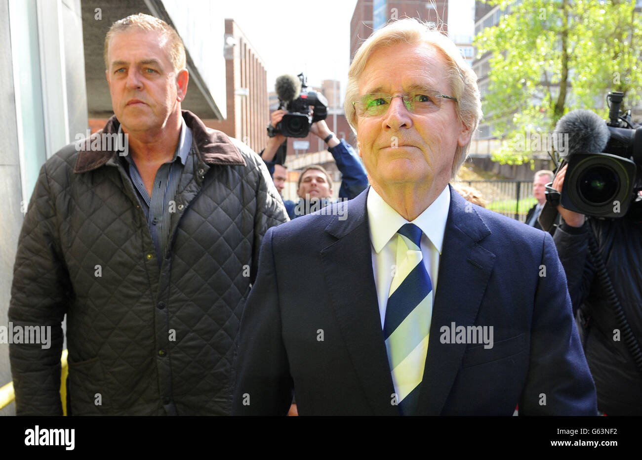 Coronation Street actor Bill Roache arrives at Preston Magistrates' Court where he is accused of raping a 15-year-old girl. Stock Photo