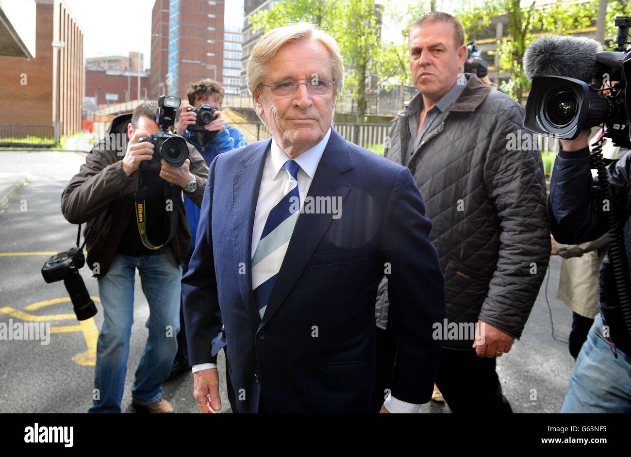 Coronation Street actor Bill Roache arrives at Preston Magistrates' Court where he is accused of raping a 15-year-old girl. Stock Photo