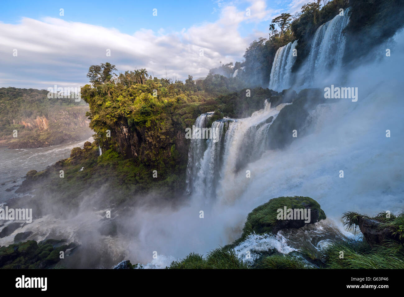 Iguacu Falls from the Argentina side Stock Photo