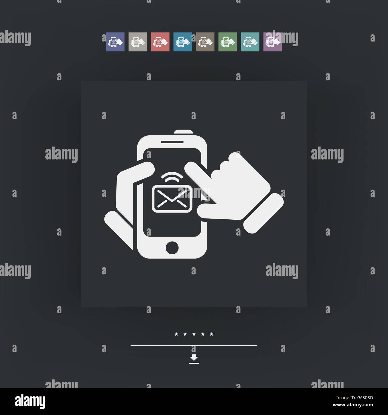Smartphone mail icon Stock Vector Image & Art - Alamy