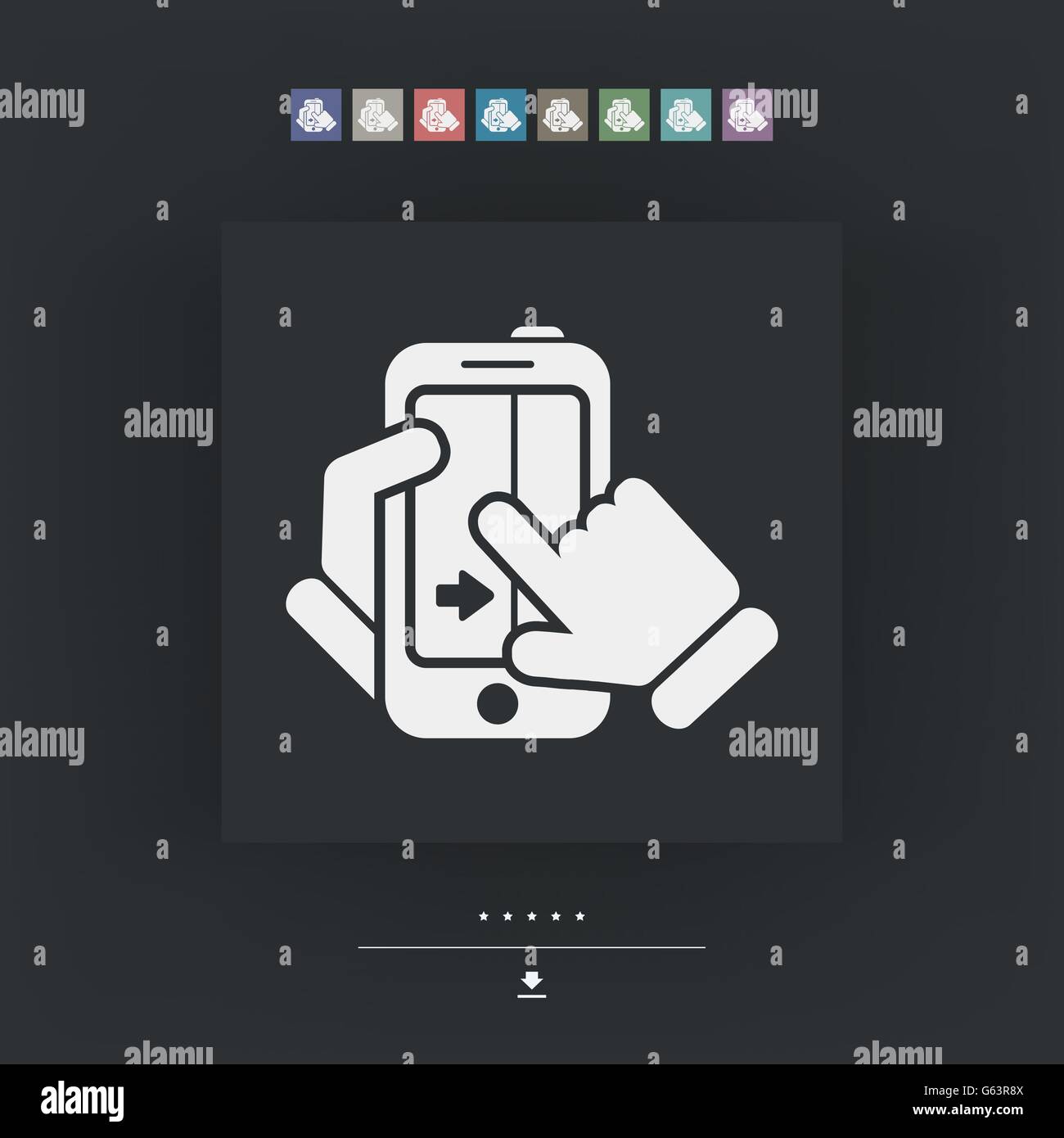 Touchscreen sliding icon Stock Vector Image & Art - Alamy