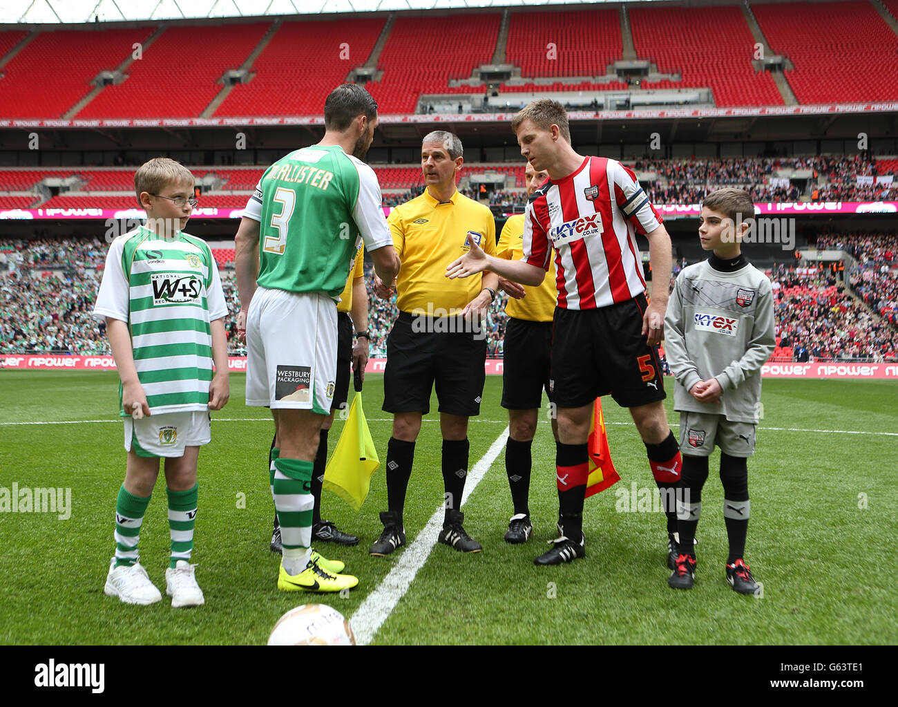 Soccer - npower Football League One - Play Off - Final - Brentford v Yeovil Town - Wembley Stadium Stock Photo