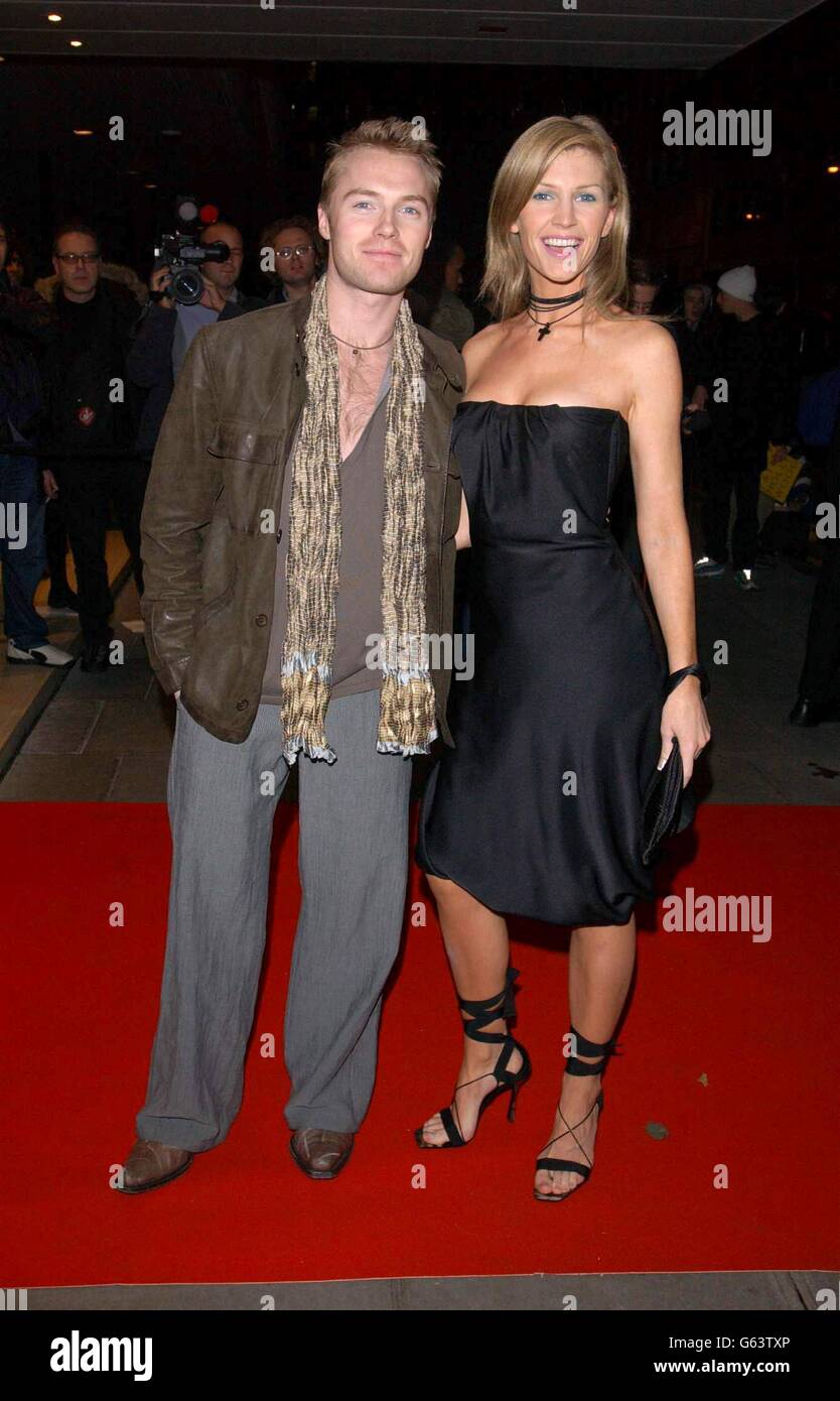 Singer Ronan Keating and wife Yvonne, arriving at The Sanderson, London, for the launch of triggerstreet.com. Stock Photo
