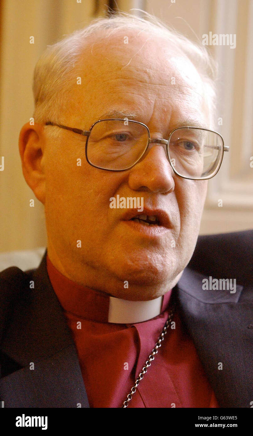 Dr George Carey, the Archbishop of Canterbury, talks about his time as the Archbishop just two days before retiring at Lambeth Palace, his London residence. * The outgoing Archbishop said the ordination of women priests ranked among his greatest achievements as he prepared to leave office after more than 11 years. 6/7/03: The former Archbishop of Canterbury Lord Carey who denied ordaining as bishops two clergymen he knew to be gay. Lord Carey, in an interview with the Sunday Times, was reported as saying he had been prepared to go through with the ordinations in the 1990s after they had both Stock Photo