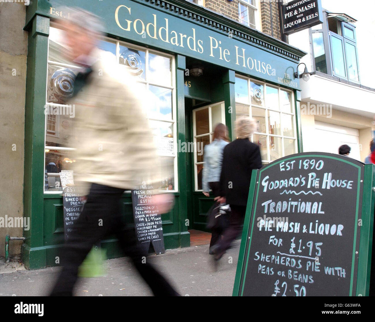 Pie and Mash shop Greenwich Stock Photo Alamy