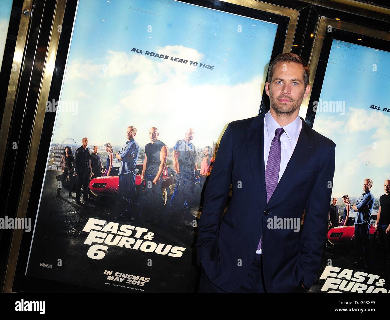 Fast and Furious 6 Premiere - London. Paul Walker arriving for the premiere of Fast and Furious 6 at the Empire Leicester Square, London. Stock Photo