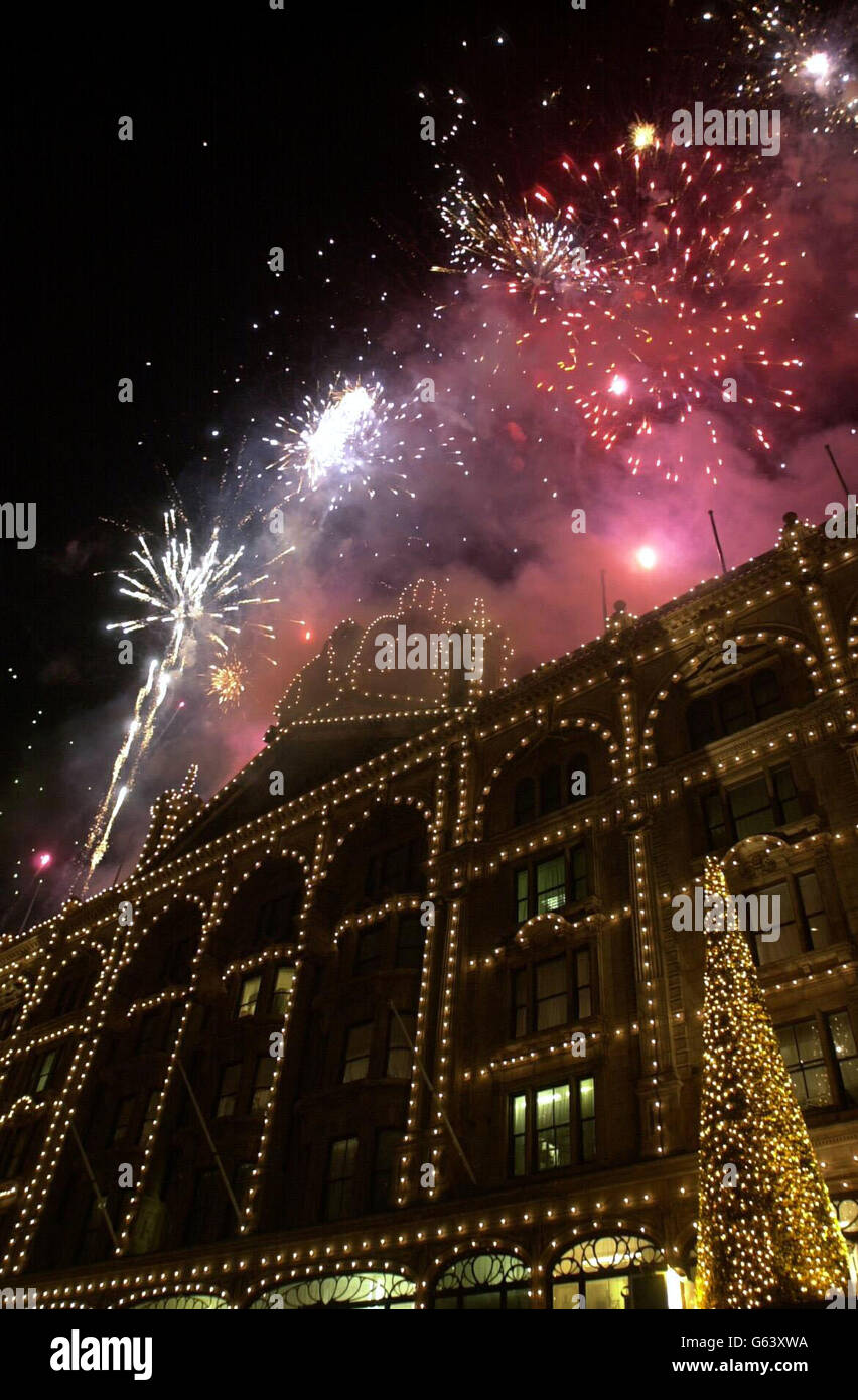 Harrods Christmas Lights Stock Photo Alamy