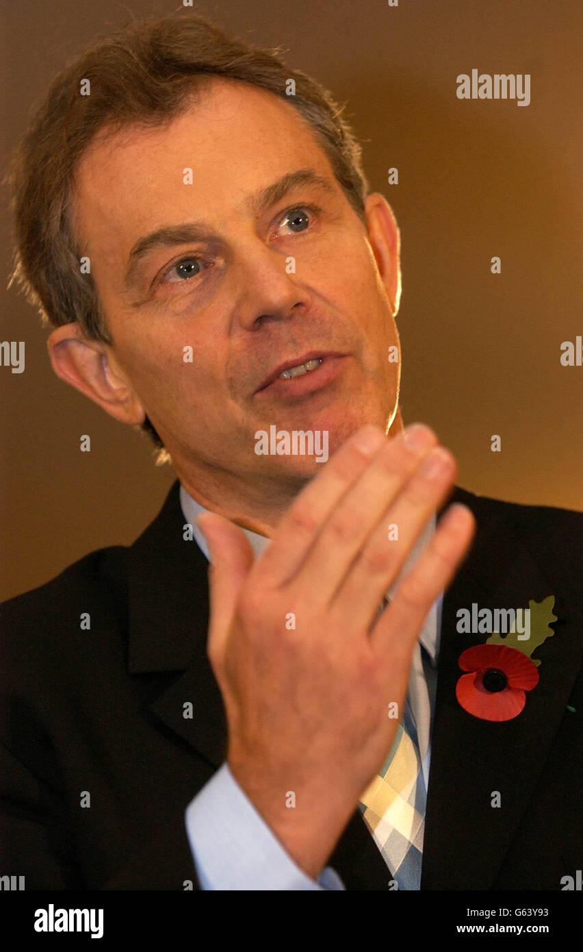 Tony Blair - Monthly Press Conference Stock Photo - Alamy