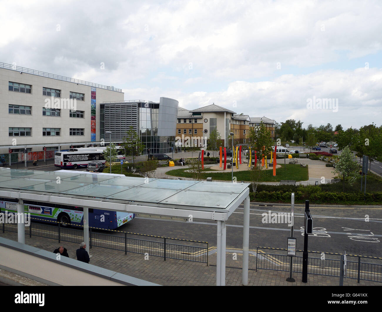 General view of the main entrance to Broomfield Hospital, in Broomfield