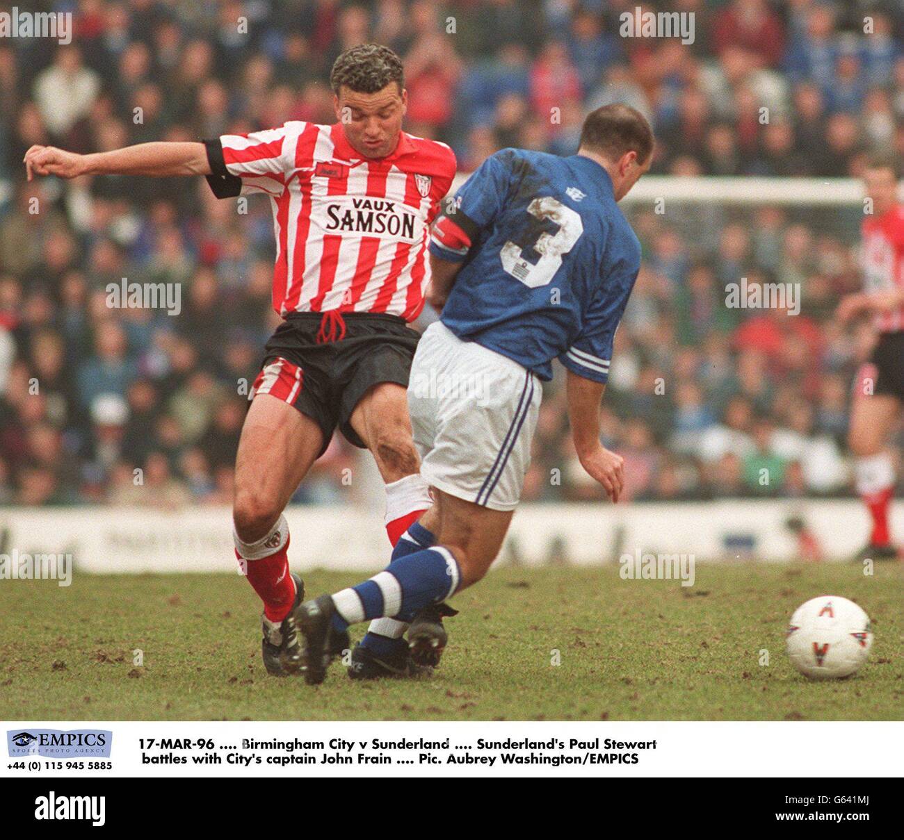 Birmingham City v Sunderland - Endsleigh League Division One - Soccer Stock Photo