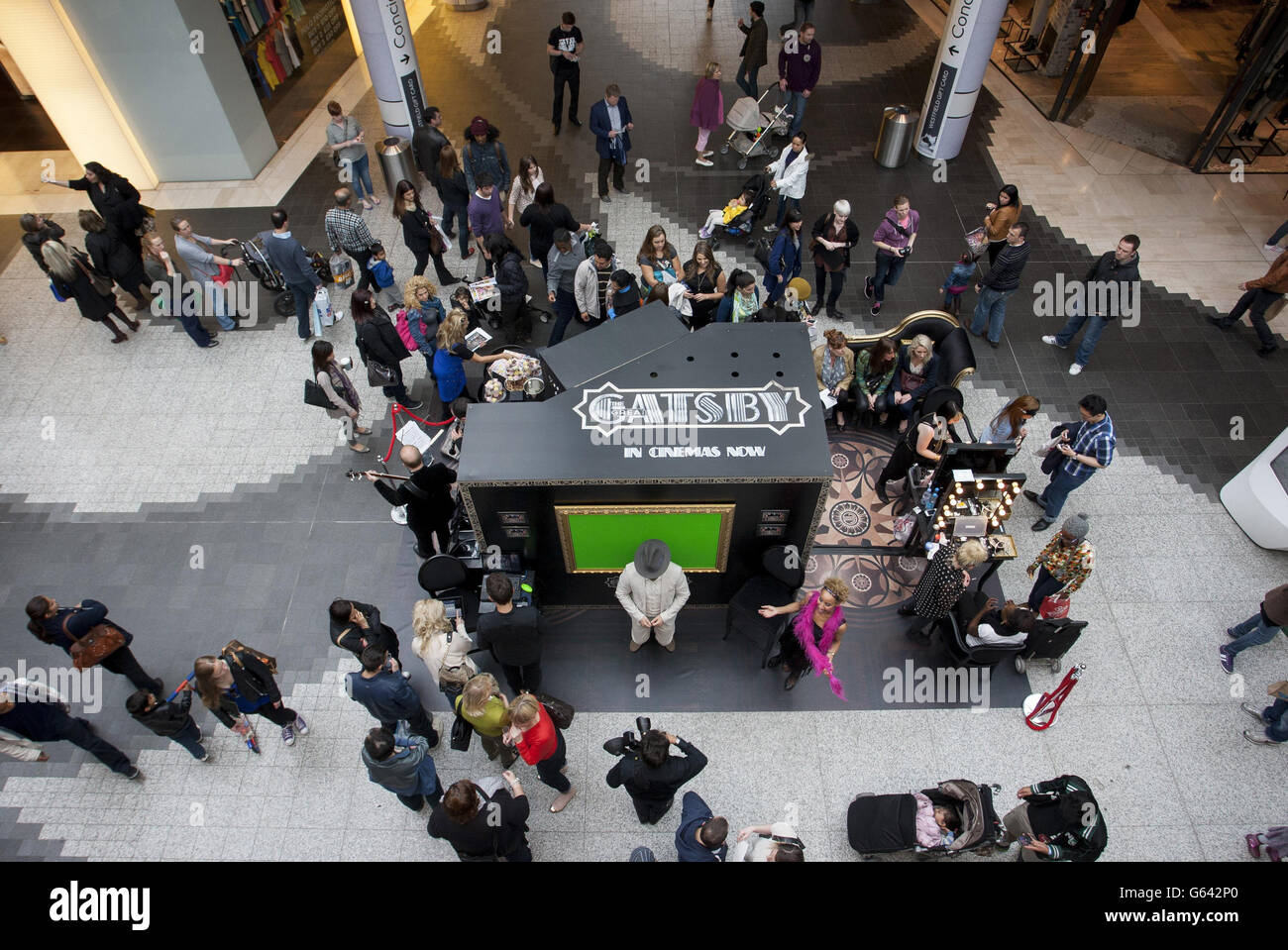 'The Great Gatsby' experience comes to Westfield London with Heatworld and RealD 3D. Westfield central London. Stock Photo