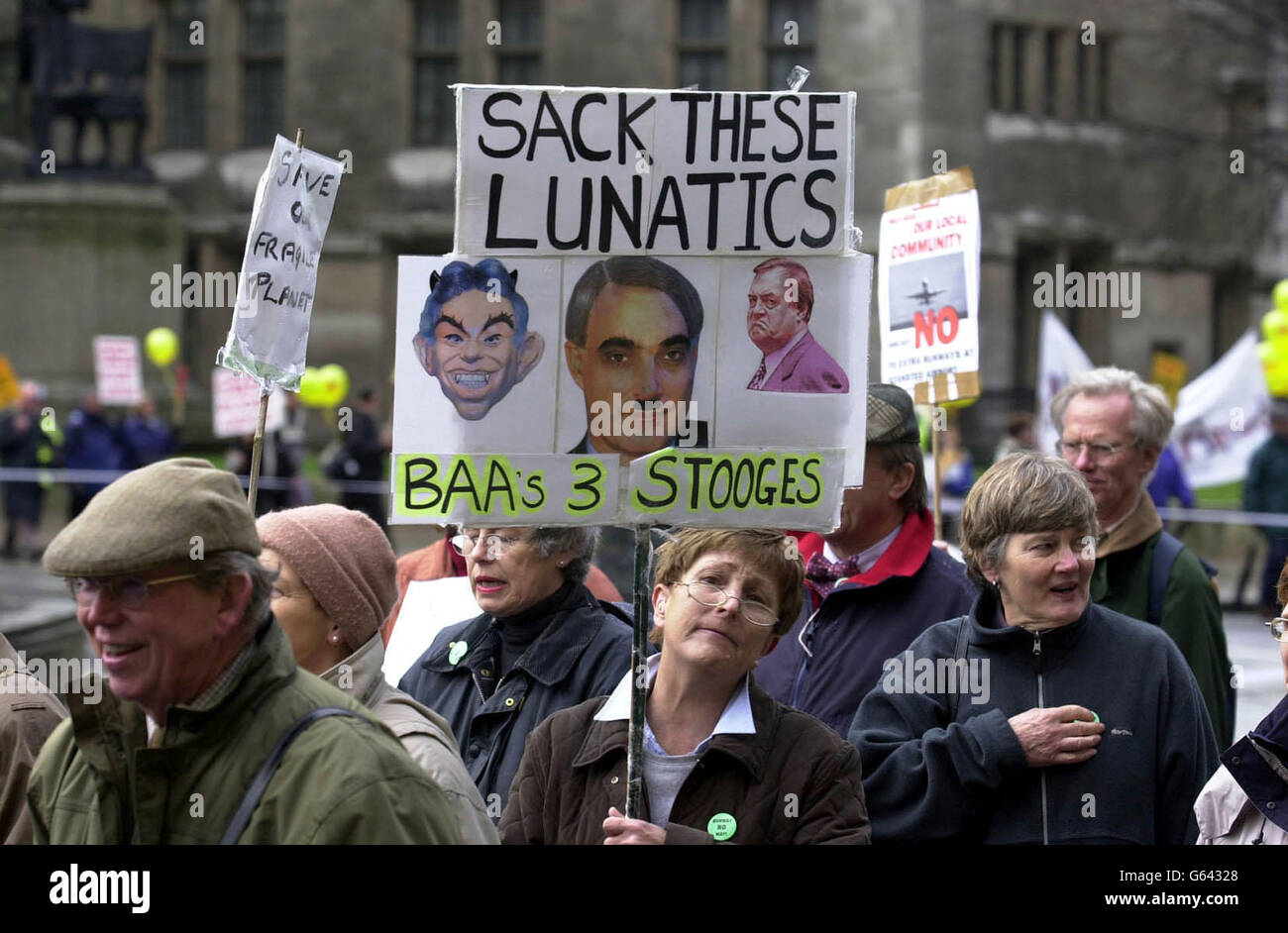 Stansted airport protest Stock Photo - Alamy