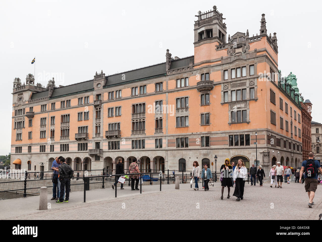 Gamla Stan Historical Buildings Downtown Stockholm Sweden Stock Photo