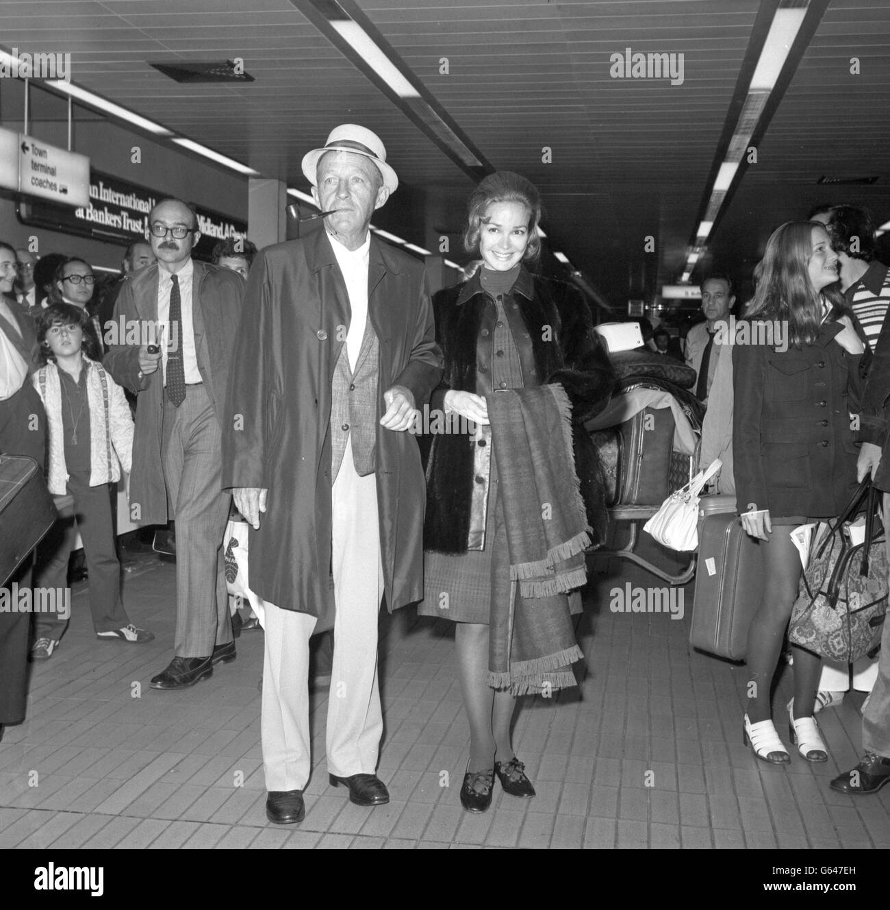 Entertainment - Hollywood singer Bing Crosby - Heathrow Airport - London Stock Photo