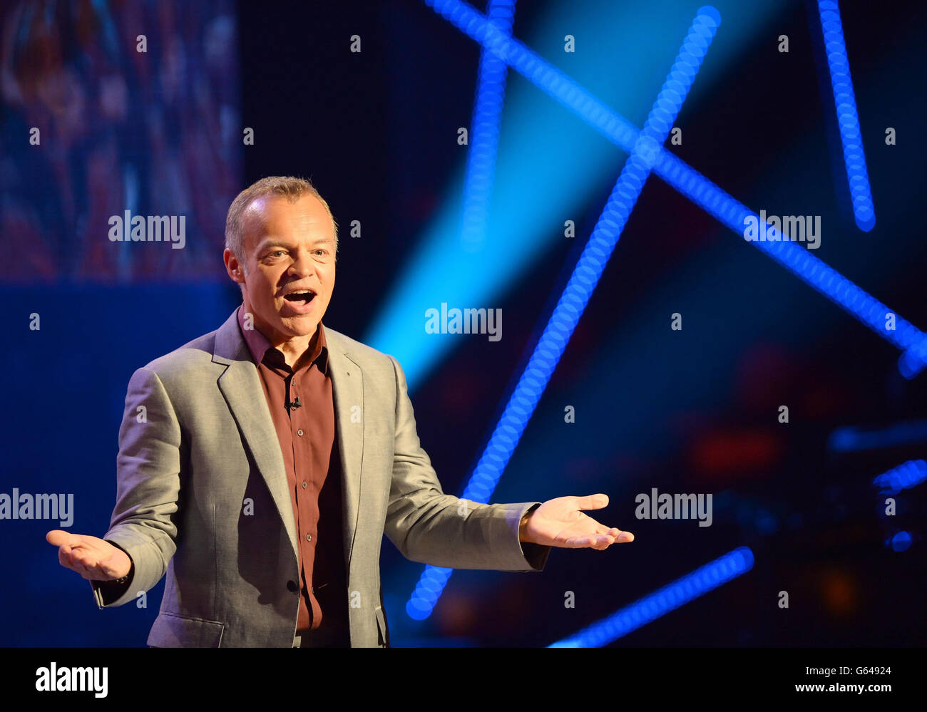 Host Graham Norton during the filming of this week's Graham Norton show