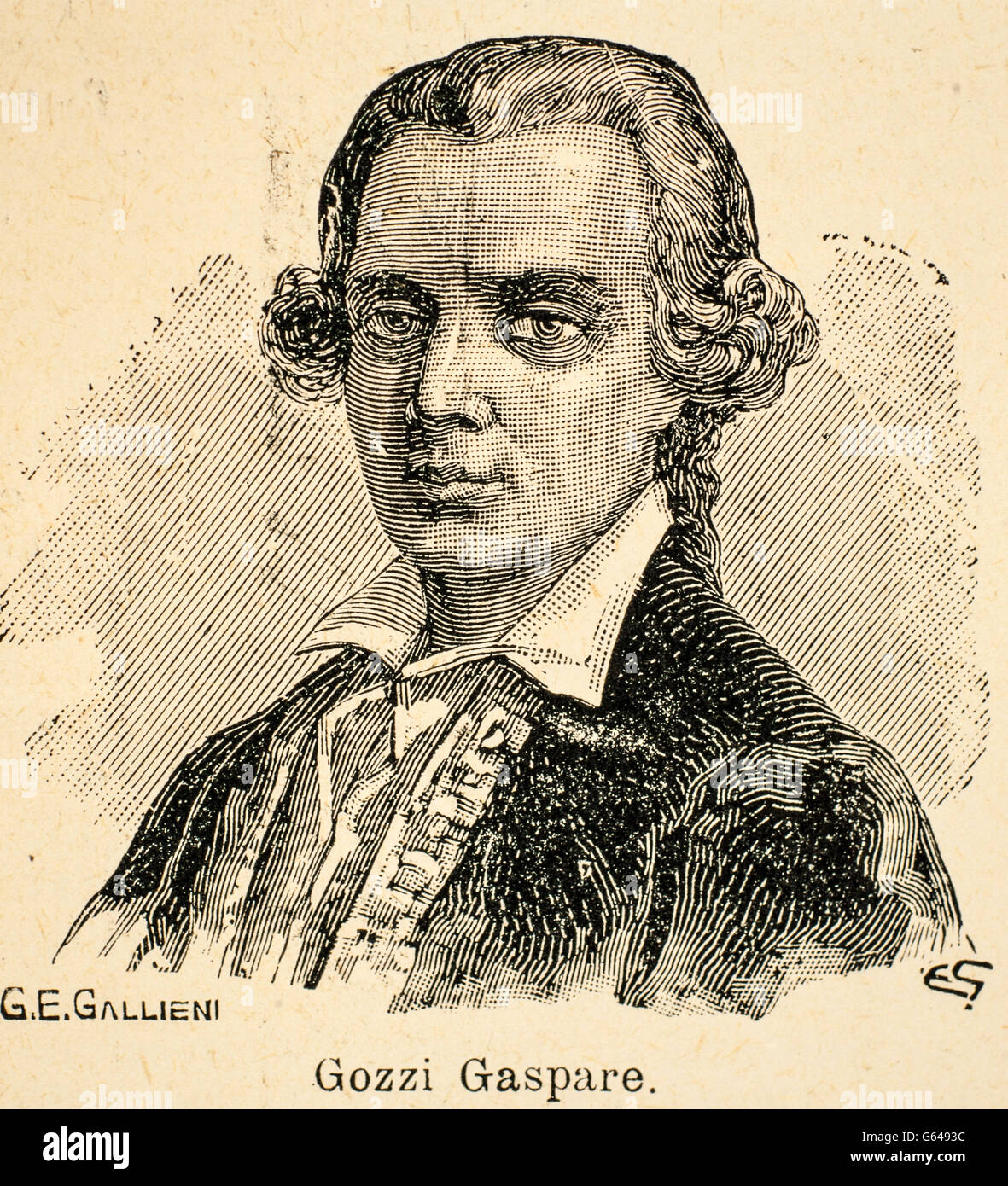 Gaspare Gozzi (Venice, December 4, 1713 - Padua, December 26, 1786) Stock Photo