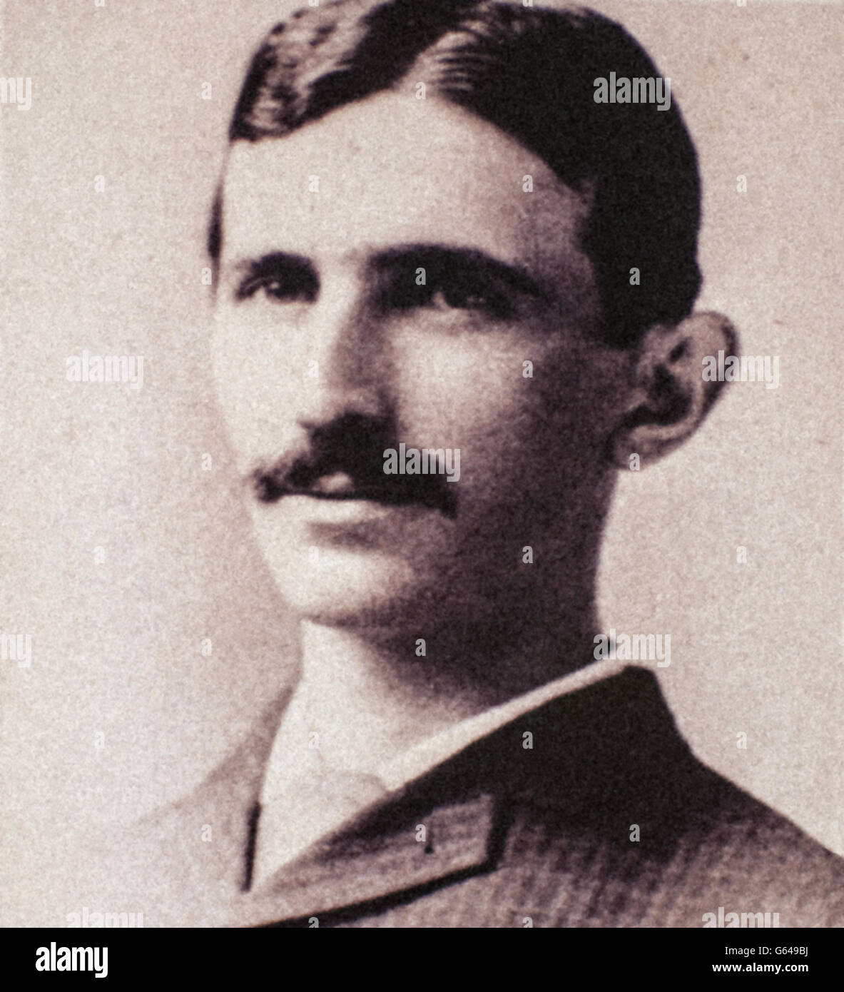 Nikola Tesla (1856-1943)- electrical engineer, inventor and physicist Serbian Stock Photo