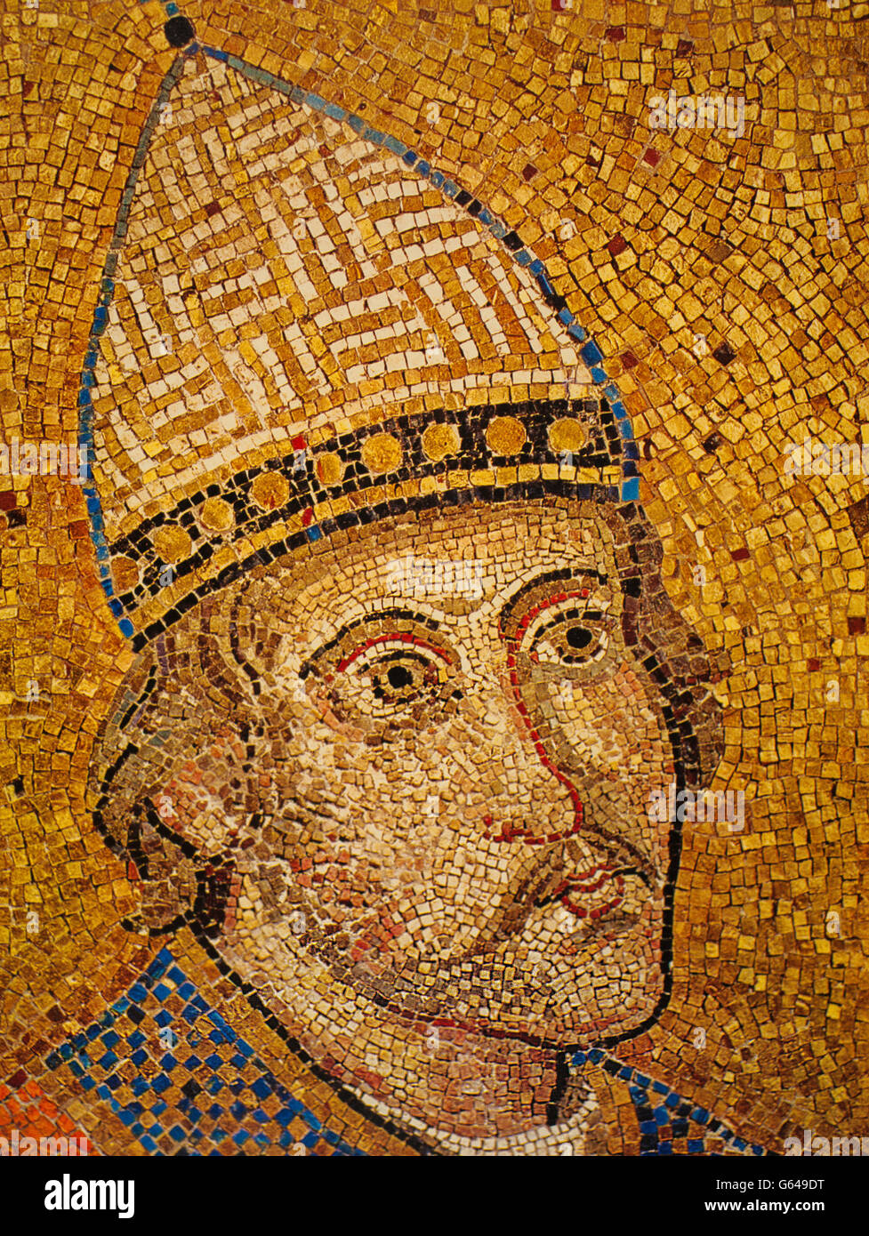Mosaic Representing Pope Gregorio IX 1227/1241- St. Peter Basilica Rome Stock Photo